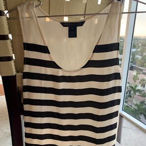 Striped silk tank